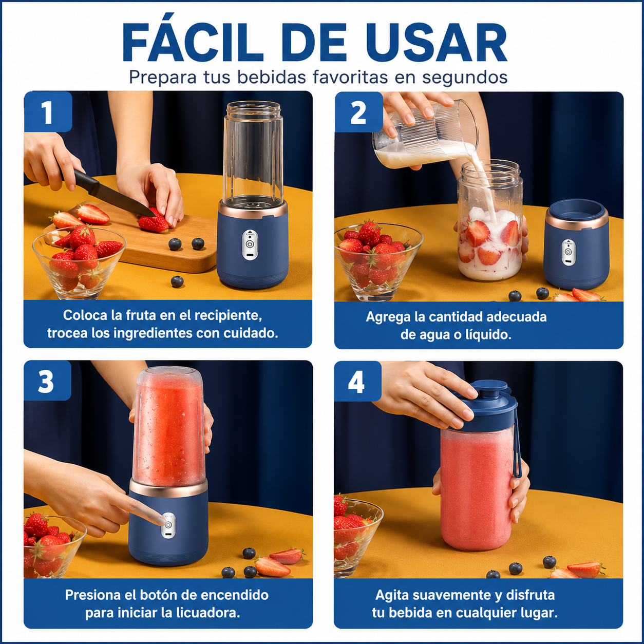 Mini Licuadora portátil 2 en 1