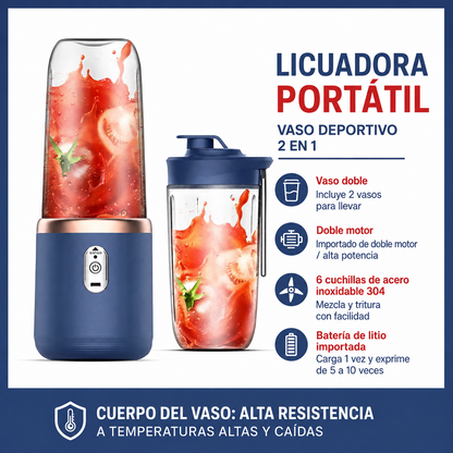 Mini Licuadora portátil 2 en 1
